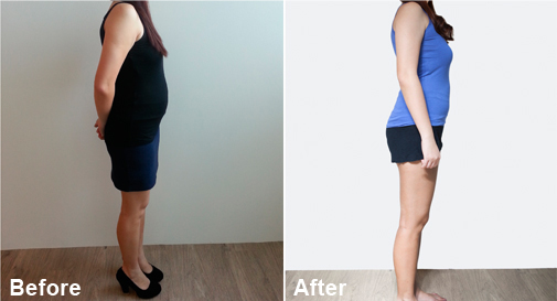Before & After - 30 days Waistline Weight loss